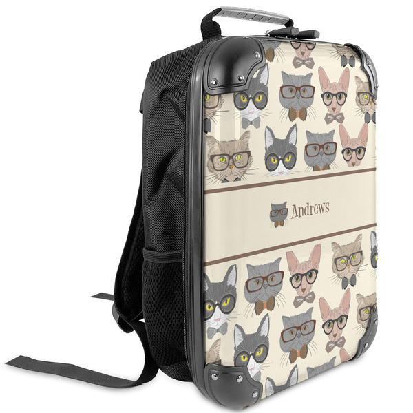 Custom Hipster Cats Kids Hard Shell Backpack (Personalized)