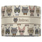 Hipster Cats 16" Drum Lampshade - FRONT (Fabric)