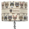 Hipster Cats 16" Drum Lampshade - ON STAND (Fabric)