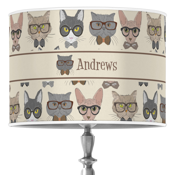 Custom Hipster Cats 16" Drum Lamp Shade - Poly-film (Personalized)