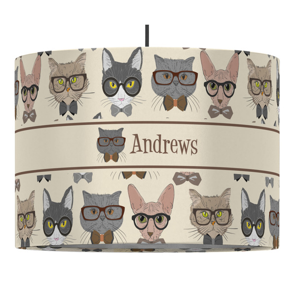 Hipster Cats 16" Drum Lampshade - PENDANT (Fabric)