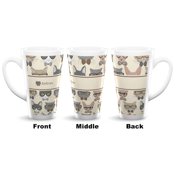Hipster Cats 16 Oz Latte Mug - Approval