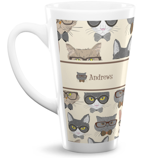 Custom Hipster Cats Latte Mug (Personalized)