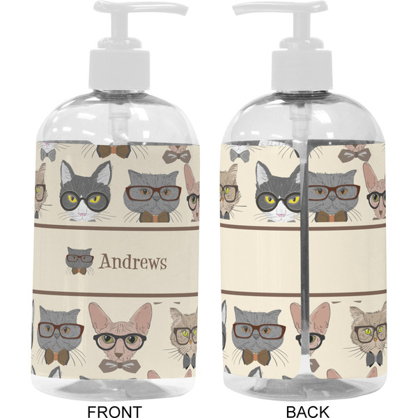 Hipster Cats 16 oz Plastic Liquid Dispenser- Approval- White