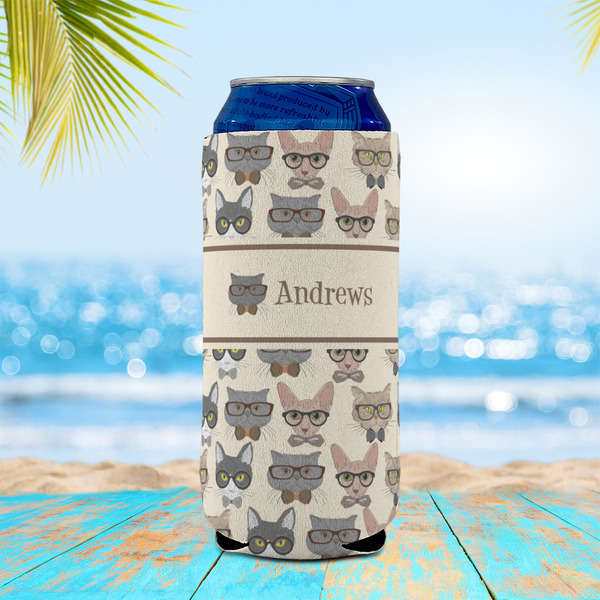 Hipster Cats 16oz Can Sleeve - LIFESTYLE