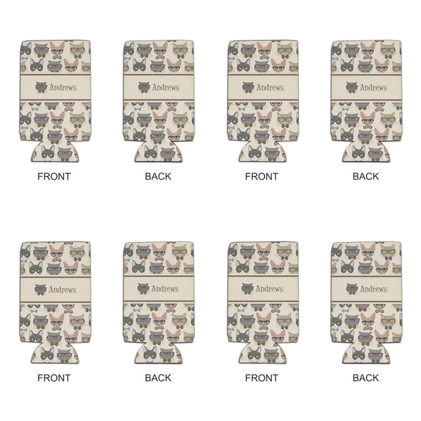 Hipster Cats 16oz Can Sleeve - Set of 4 - APPROVAL