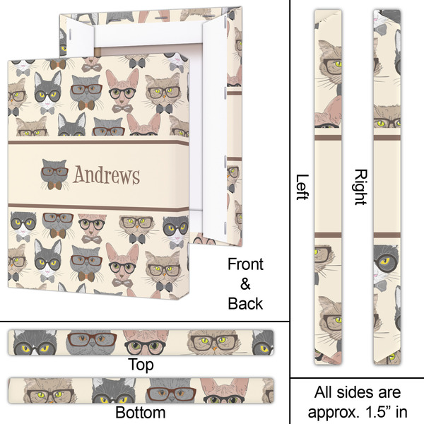 Hipster Cats 16x20 - Canvas Print - Approval