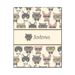 Hipster Cats Wood Print - 16x20 (Personalized)