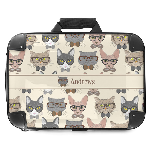 Custom Hipster Cats Hard Shell Briefcase - 18" (Personalized)