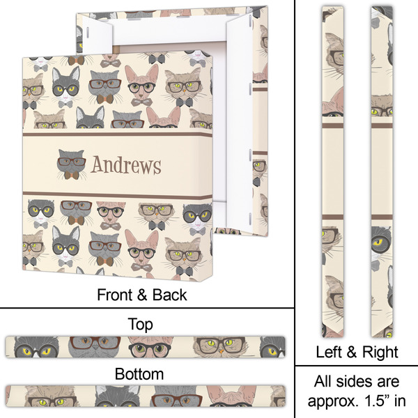 Hipster Cats 20x24 - Canvas Print - Approval