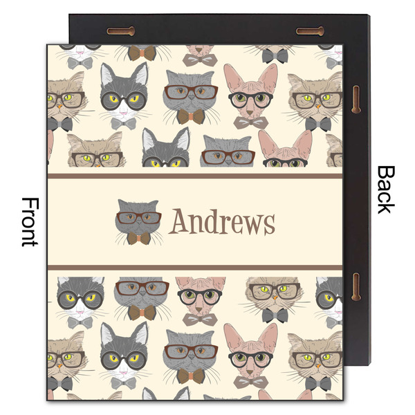 Hipster Cats 20x24 Wood Print - Front & Back View