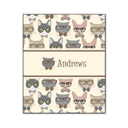 Hipster Cats Wood Print - 20x24 (Personalized)