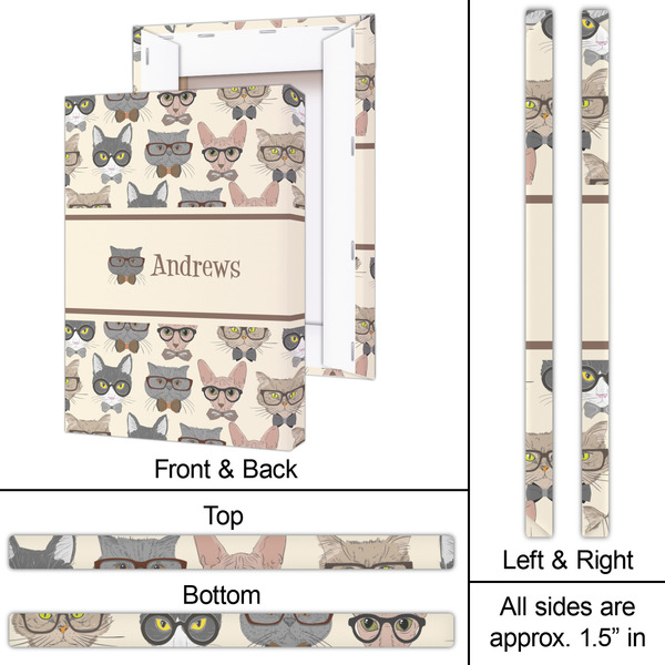 Hipster Cats 20x30 - Canvas Print - Approval