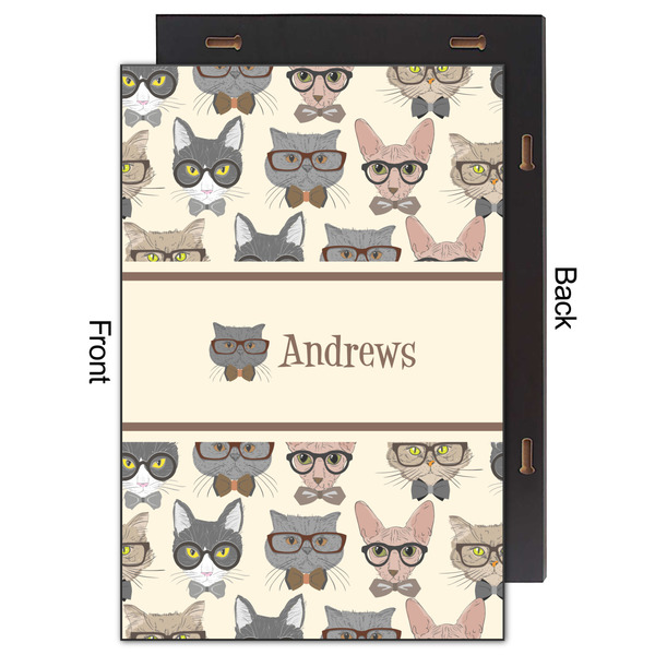 Hipster Cats 20x30 Wood Print - Front & Back View