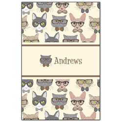 Hipster Cats Wood Print - 20x30 (Personalized)