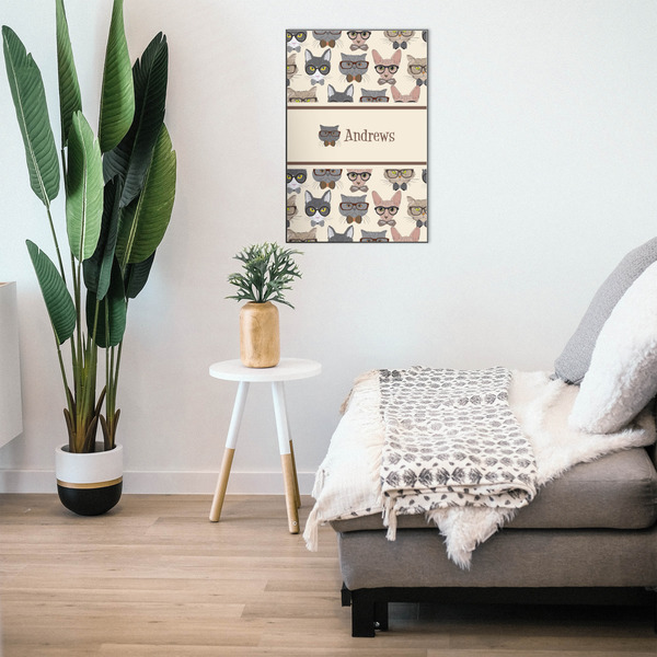 Hipster Cats 20x30 Wood Print - In Context