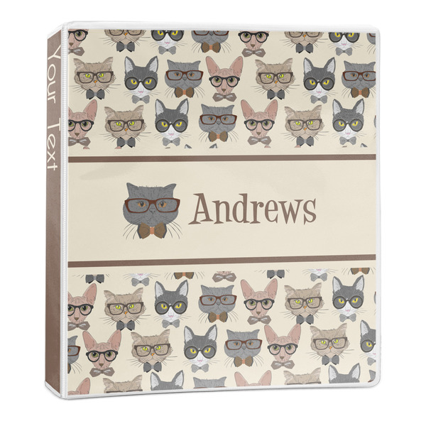 Custom Hipster Cats 3-Ring Binder - 1 inch (Personalized)
