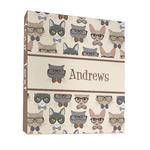 Hipster Cats 3 Ring Binder - Full Wrap - 1" (Personalized)