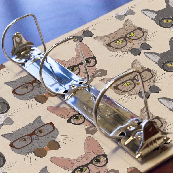 Hipster Cats 3 Ring Binders - Full Wrap - 2" - DETAIL