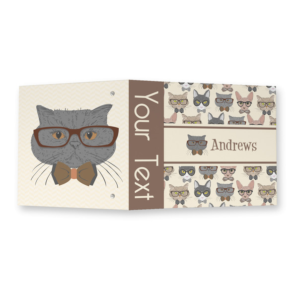 Hipster Cats 3 Ring Binders - Full Wrap - 2" - OPEN OUTSIDE