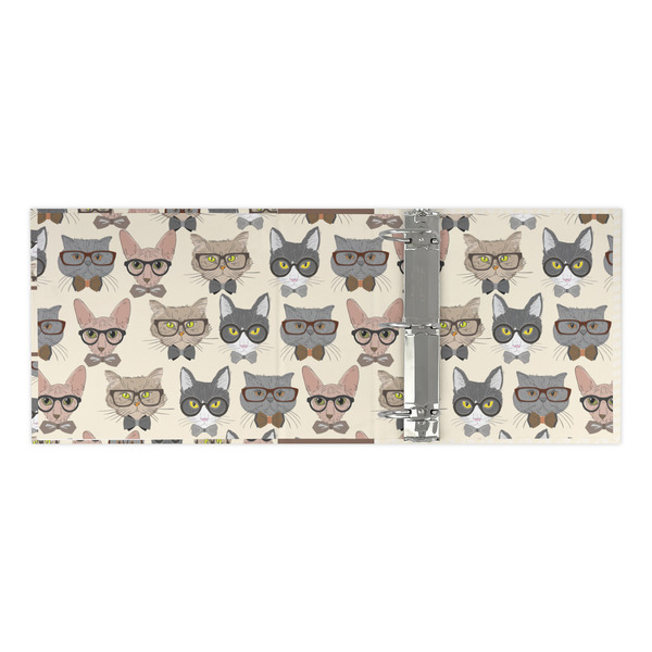 Hipster Cats 3 Ring Binders - Full Wrap - 3" - OPEN INSIDE