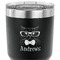 Hipster Cats 30 oz Stainless Steel Ringneck Tumbler - Black - CLOSE UP