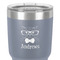 Hipster Cats 30 oz Stainless Steel Ringneck Tumbler - Grey - Close Up