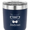 Hipster Cats 30 oz Stainless Steel Ringneck Tumbler - Navy - CLOSE UP