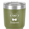 Hipster Cats 30 oz Stainless Steel Ringneck Tumbler - Olive - Close Up