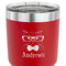 Hipster Cats 30 oz Stainless Steel Ringneck Tumbler - Red - CLOSE UP