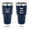 Hipster Cats 30 oz Stainless Steel Tumbler - Navy - Double Sided (Personalized)