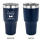 Hipster Cats 30 oz Stainless Steel Ringneck Tumblers - Navy - Single Sided - APPROVAL