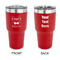 Hipster Cats 30 oz Stainless Steel Ringneck Tumblers - Red - Double Sided - APPROVAL