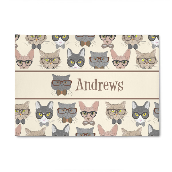 Custom Hipster Cats 4' x 6' Patio Rug (Personalized)