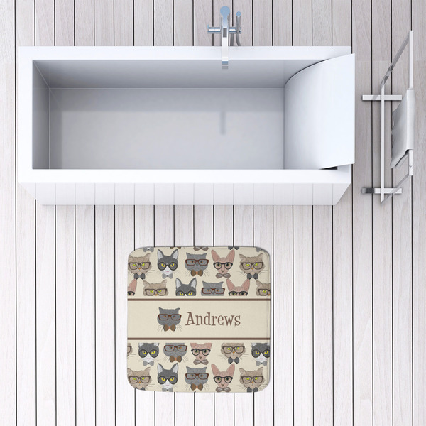 Hipster Cats 48x48 Foam Memory Mat - LIFESTYLE