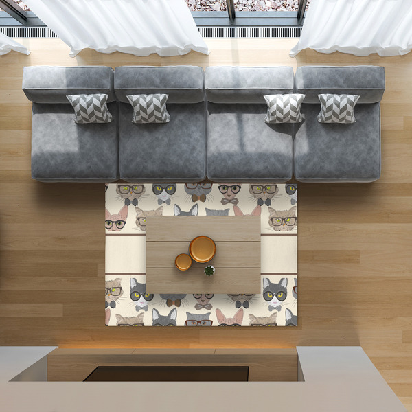 Hipster Cats 5'x7' Indoor Area Rugs - IN CONTEXT