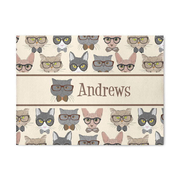 Custom Hipster Cats 5' x 7' Indoor Area Rug (Personalized)