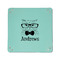 Hipster Cats 6" x 6" Teal Leatherette Snap Up Tray - APPROVAL