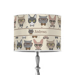 Hipster Cats 8" Drum Lamp Shade - Poly-film (Personalized)