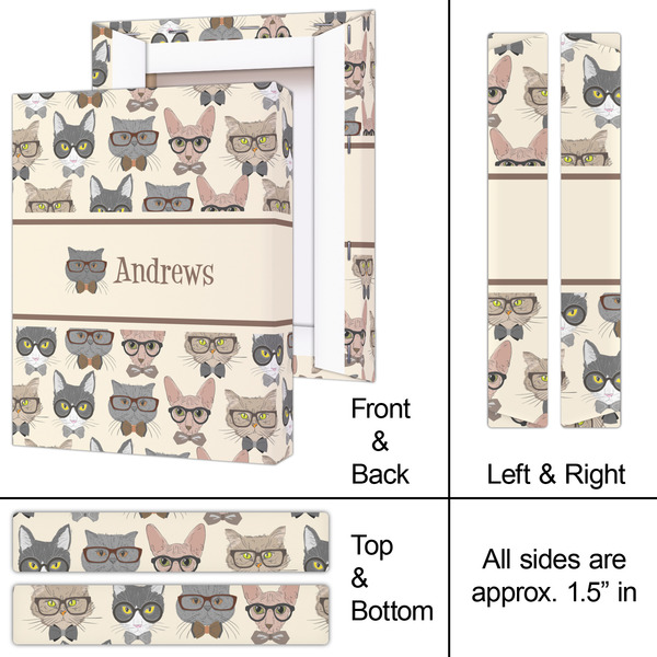 Hipster Cats 8x10 - Canvas Print - Approval