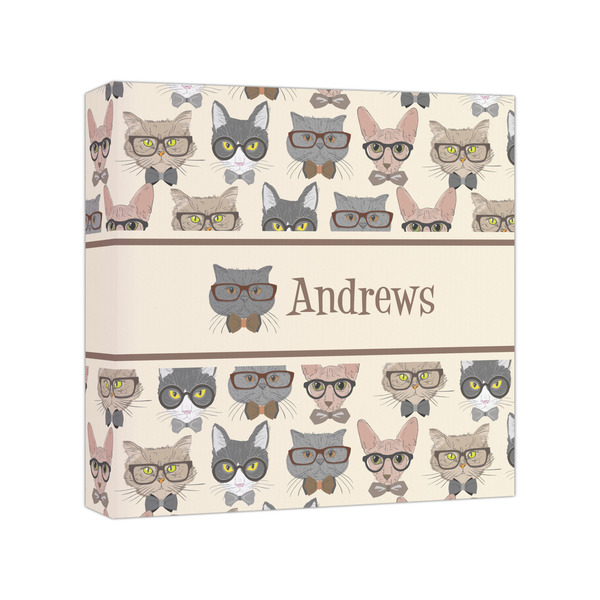 Custom Hipster Cats Canvas Print - 8x8 (Personalized)