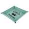 Hipster Cats 9" x 9" Teal Leatherette Snap Up Tray - MAIN
