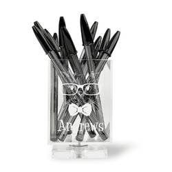 Hipster Cats Acrylic Pen Holder (Personalized)