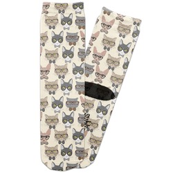Hipster Cats Adult Crew Socks (Personalized)