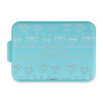 Hipster Cats Aluminum Baking Pan with Teal Lid (Personalized)