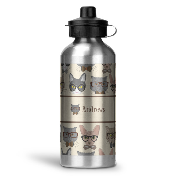 Custom Hipster Cats Water Bottle - Aluminum - 20 oz (Personalized)