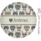 Hipster Cats 8" Glass Appetizer / Dessert Plates - Single or Set (Personalized)