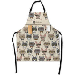 Hipster Cats Apron With Pockets w/ Name or Text