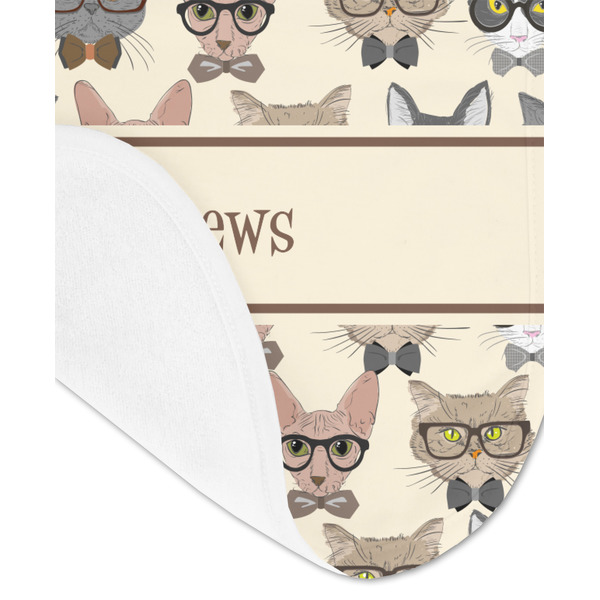 Hipster Cats Baby Bib - AFT detail