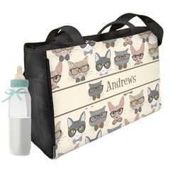 Hipster Cats Diaper Bag w/ Name or Text